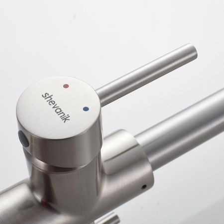 Смеситель для кухни с подключением фильтра Shevanik S228L, сатин