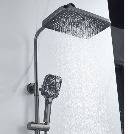 Душевая система Raffine F3696T, оружейная сталь