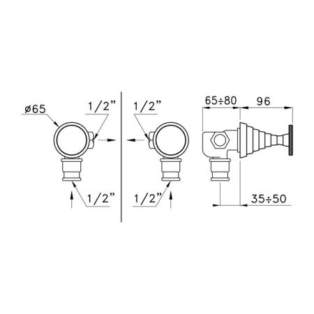 Stella Titian Угловой кран 0/152, цвет: хром