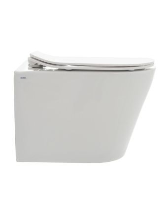 AQM2001 Унитаз подвесной с сиденьем SoftClose, технология смыва Rimless, скрытый крепеж. 515x355x365, артикул AQM2001