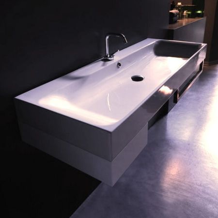 KERASAN Cento раковина 120х45 c 1 отв. под смеситель, цвет белый, артикул 353401*1