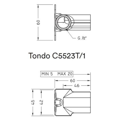 Внутренняя часть, Nicolazzi, назначение-гигиенический душ, стандарт подвода воды-1/2", не окрашен