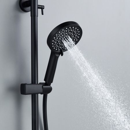 Душевая система Shevanik S4336H, черный