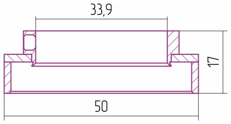Отражатель "TUBE" н/ж "СУНЕРЖА" d-33.7 мм (к-т) (ЗОЛОТО), артикул 03-1029-0003