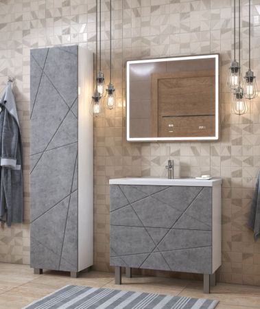 Пенал (45см) VIGO Geometry pn.GEO.45 бетон, бетон, артикул pn.GEO.45 бетон