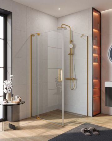 SLIDER-AH-1-80-70/80-BR-GM Душевой уголок, артикул SLIDER-AH-1-80-70/80-BR-GM