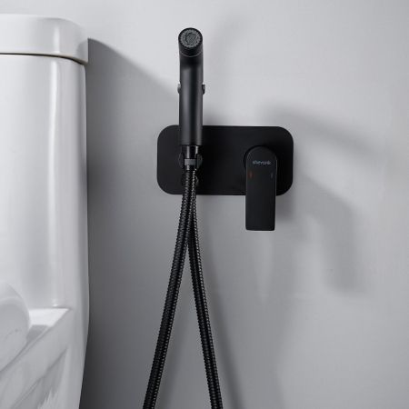 Гигиенический душ со смесителем Shevanik S4105H, черный