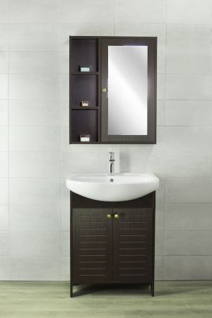 Тумба "Кантри" с раковиной Стелла 65, Венге, артикул ЛС-00002284