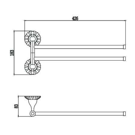 Полотенцедержатель Savol S-08902C, бронза, артикул S-08902C