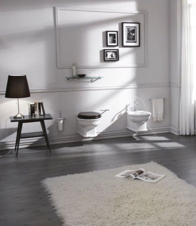 Olympia Impero Style, подвесной унитаз c крепежом, 53x39 см, цвет белый глянцевый, артикул IMP120201