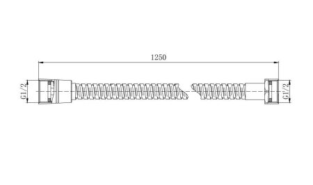 Шланг для душа 125см AQUATEK AQ2100CR, артикул AQ2100CR
