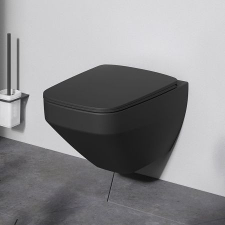 C50A1700MBSC Inspire V2.0 подвесной унитаз FlashClean с сиденьем микролифт, черн мат, артикул C50A1700MBSC