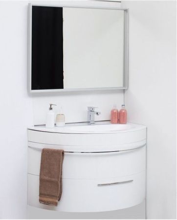 Тумба под раковину De Aqua Эскалада 100 R белый, подвесная с ручкой, артикул 186743