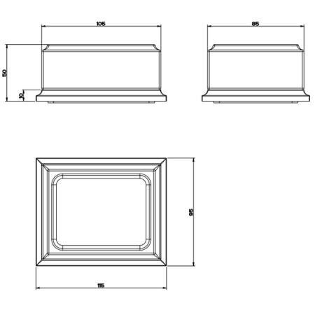 Gessi Eleganza Мыльница настольная, цвет: хром/белый, артикул 46425#031
