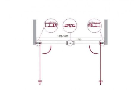Душевая дверь BelBagno ETNA-B-2-200-C-Cr
