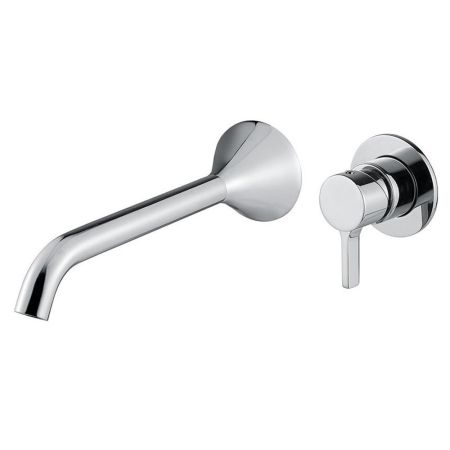 SIRIUS Смеситель для раковины скрытого монтажа настенный моноком. излив L21 см, хром, артикул 28181