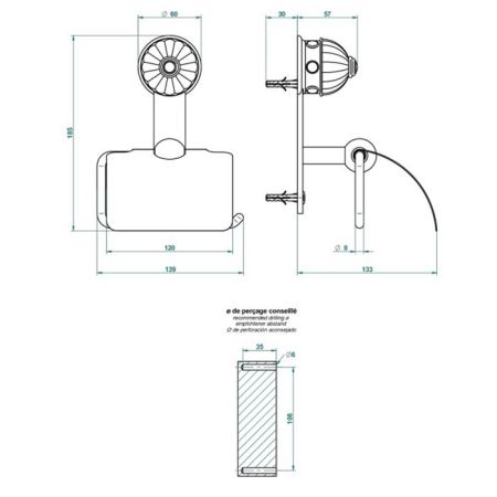 THG CHEVERNY LAPIS LAZULI Держатель туалетной бумаги с крышкой, вставки лазурит, цвет полированное золото, артикул A1T-F01-538AC