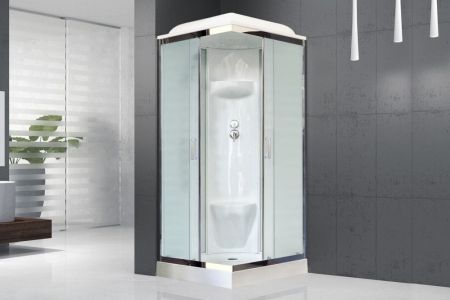 Душевая кабина Royal Bath  RB 80HP6-WC-CH (белое/матовое), артикул RB80HP6-WC-CH