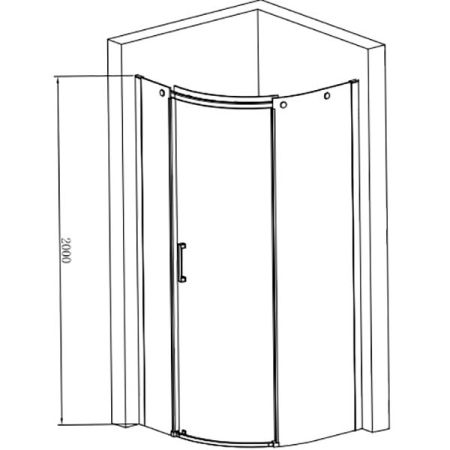 Душевое ограждение JACOB DELAFON CONTRA (90*90) E22R90R-GA (раздвижная, хром), шт, артикул E22R90R-GA