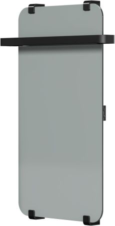 Полотенцесушитель электрический Allen Brau Infinity 80x44 с рейлингом 2.0 и креплением, черный матовый