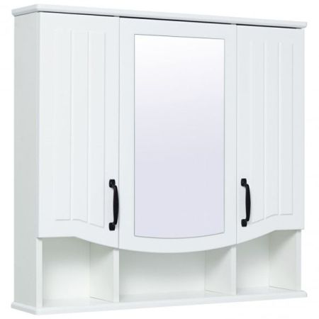 Зеркальный шкаф Runo Марсель 80 4620750028824 Белый