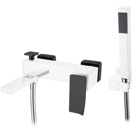 Смеситель для ванны QChromeBlack.2_Комплект