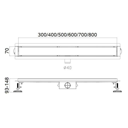 Душевой лоток Haiba HB94600, сатин