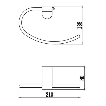 Полотенцедержатель Savol S-007360, хром, артикул S-007360