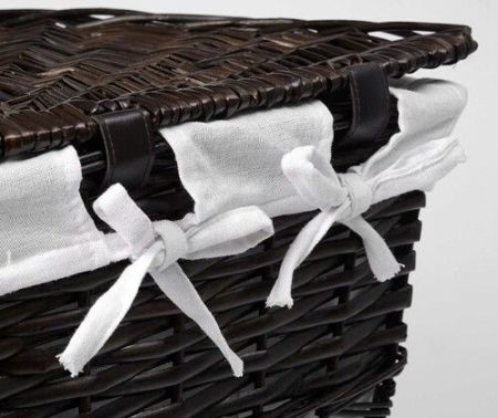 Корзина для белья WasserKRAFT Salm 33x33x51 WB-270-M с крышкой Коричневая, артикул WB-270-M