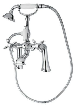Смеситель на борт ванны с ручным душем CEZARES NOSTALGIA-PBV, артикул NOSTALGIA-PBV-03/24-Bi