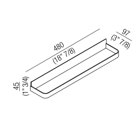 Agape Memory Полотенцедержатель, 48см, цвет: глянец, артикул AMEM858A