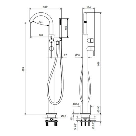 Внутрення часть, Fantini, назначение-для смесителя, артикул 44 00 R080A