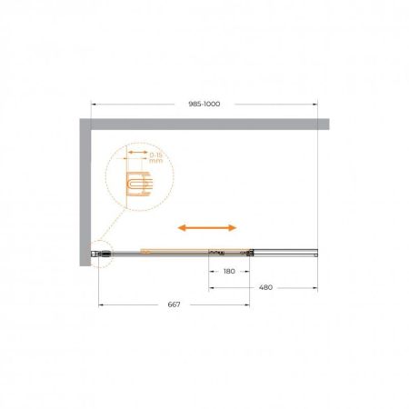 SLIDER-FIX-VF-11-90/150-C-NERO Душевая шторка на ванну, артикул SLIDER-FIX-VF-11-90/150-C-NERO