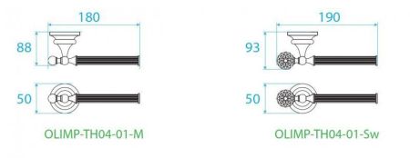 Держатель для туалетной бумаги CEZARES OLIMP-TH04, артикул OLIMP-TH04-03/24-M