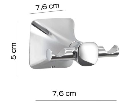 Gedy Cervino, крючок двойной, цвет хром, артикул CE26(13)