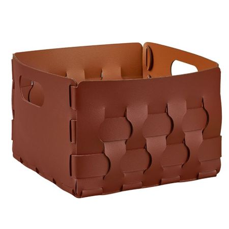ADJ Корзинка Dubai, 25x25xH20 см., цвет: бордо/коньяк, артикул 2044.30/09