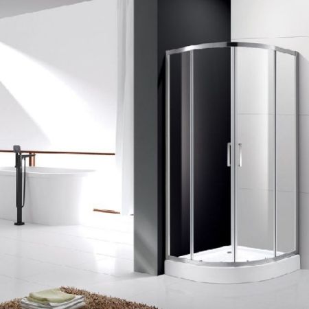 Душевой уголок Cezares Molveno R-2 80х80 профиль Хром стекло прозрачное, артикул MOLVENO-R-2-80-C-Cr-IV