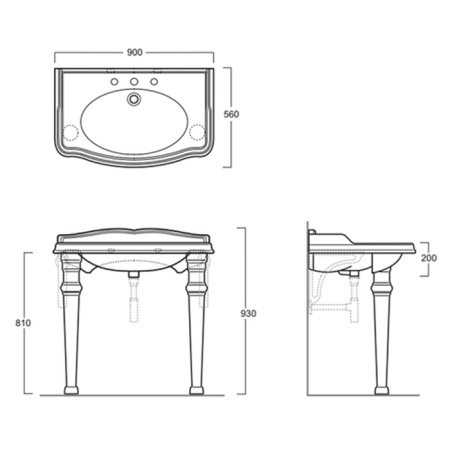 SIMAS Arcade 90, раковина 90*56, с 1 отв. под смеситель, цвет: белый, артикул AR864bi*1