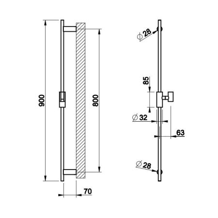 Gessi Anello Штанга для душа, цвет: хром, артикул 63485#031