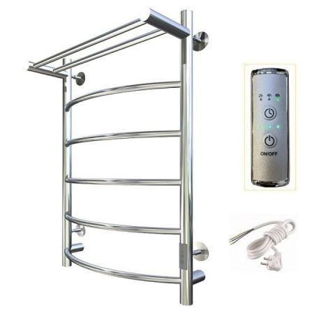 Полотенцесушитель электрический с полочкой (лесенка) Тругор Пэк сп 5 П 80х50 см, артикул Пэк сп 5П/8050 32