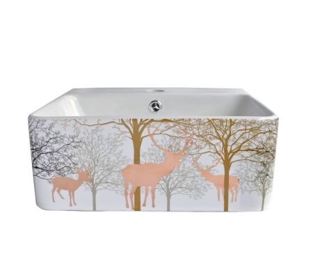 Раковина чаша Bronze de Luxe Golden Deer 1060GD, белый, артикул 1060GD