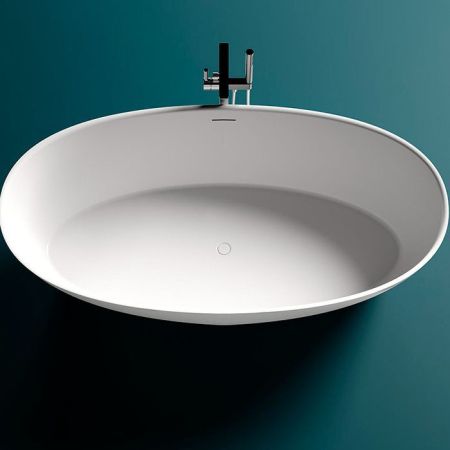 Ванна, Salini, ALDA Nuova, ширина, мм-1600, глубина, мм-800, высота, мм-575, водоизмещение (л)-302, тип установки-отдельностоящий, форма-овальная, сифон, интегрированный слив-перелив-в комплекте, диаметр слива, мм-52, донный клапан "Up&Down"-белый, матери, артикул 101923M