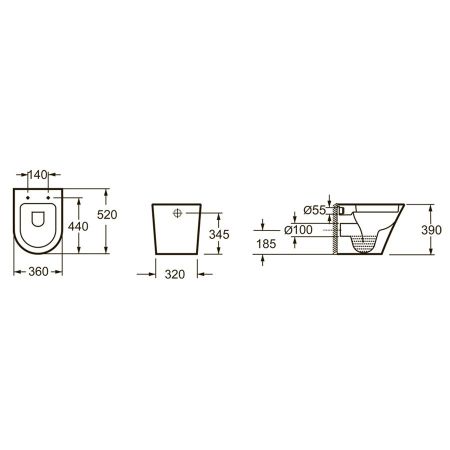 Приставной унитаз Lavinia Boho Biore 33040040, артикул 33040040
