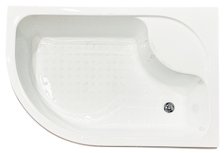 Душевой угол Royal Bath RB 8120BK-T-BL (прозрачное) правый