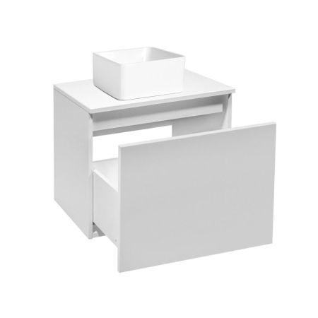 Тумба Runo Бари 50 белая под накладной умывальник (00-00001472), артикул 00-00001472