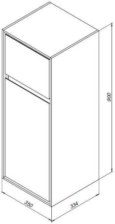 Шкаф-пенал Aquanet Милан 35 дуб рустикальный (малый)