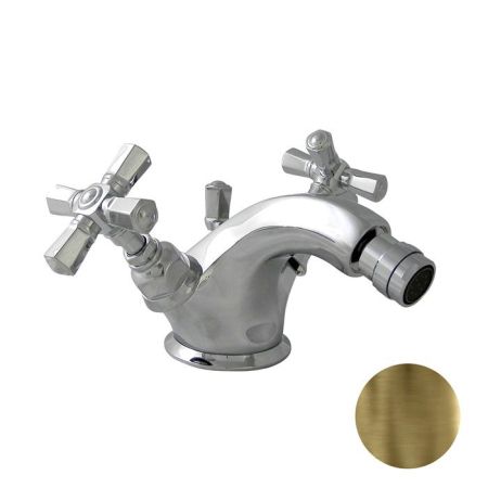 Nicolazzi Teide Four Смеситель для биде на 1 отверстие, с донным клапаном, цвет: бронза, артикул 1934BZ45