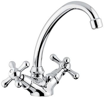 Высокий смеситель Stella с донным клапаном для раковины, цвет хром