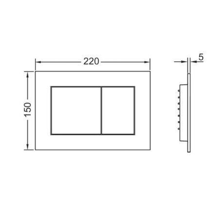 TECEnow. Панель смыва, пластик, латунь металлик, артикул 9240419