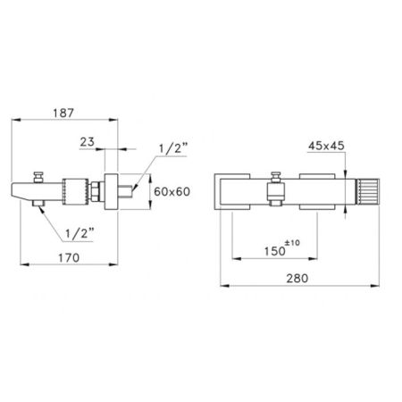 Stella Casanova Смеситель для ванны 3267, цвет: хром, артикул CS 02000 CR00